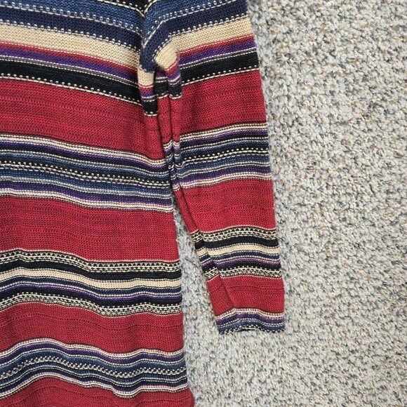 Lauren Ralph Lauren Sweater Womens Small Red Striped Linen Blend Casual Ladies - Picture 2 of 7